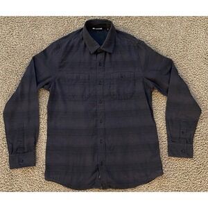 Travis Mathew Mens Long‎ Sleeve Button Up Shirt Size Medium Blue Striped
